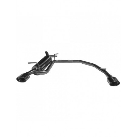Scarico Inoxcar Silenziatore Terminale destra + sinistra 1X120X80 SEAT IBIZA (Tipo 6L) 1.4 16V (100CV) 2002-2006 diam 45