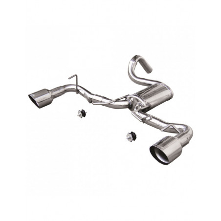 Scarico Inoxcar Trasversale Silenziatore Terminale 1X102 RACING D+S ABARTH 500 1.4 T-JET (135CV-160CV) dopo il 2008 d48