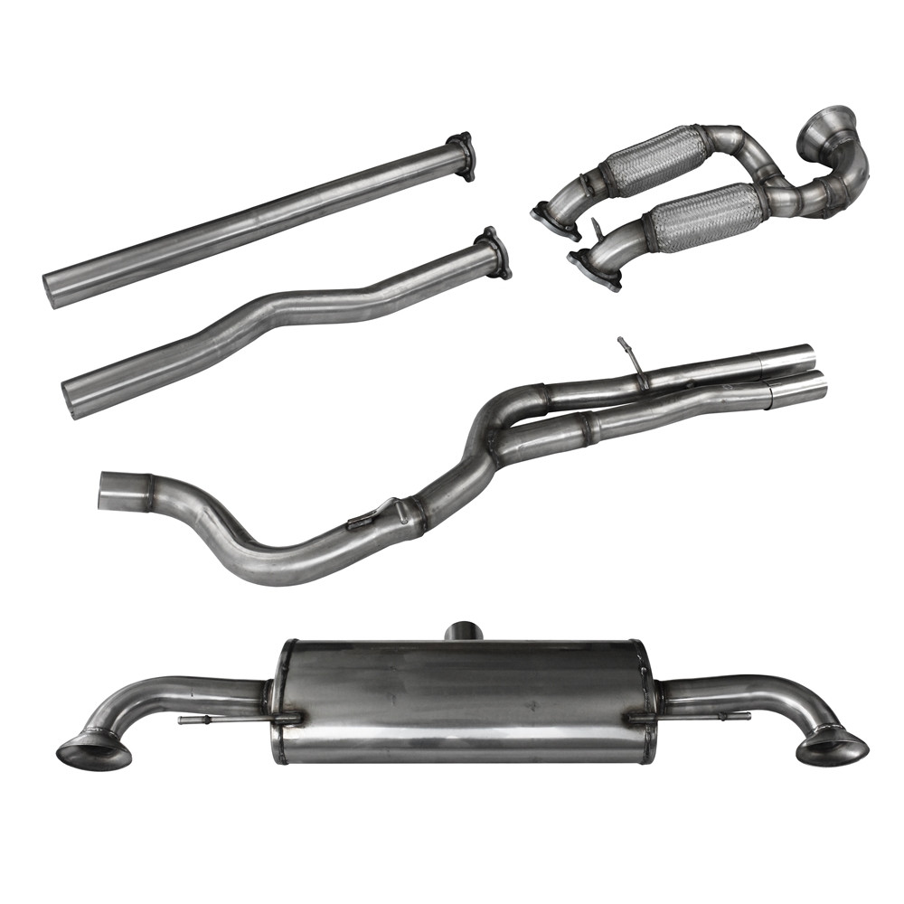 Scarico Inoxcar Tubo Sostituzione Catalizzatore (1° cata) + (2° cata) + Silenziatore Terminale D+S AUDI TT RS (340CV) 06+ - IC-LTTRS - LTT.RS - 3661768218181