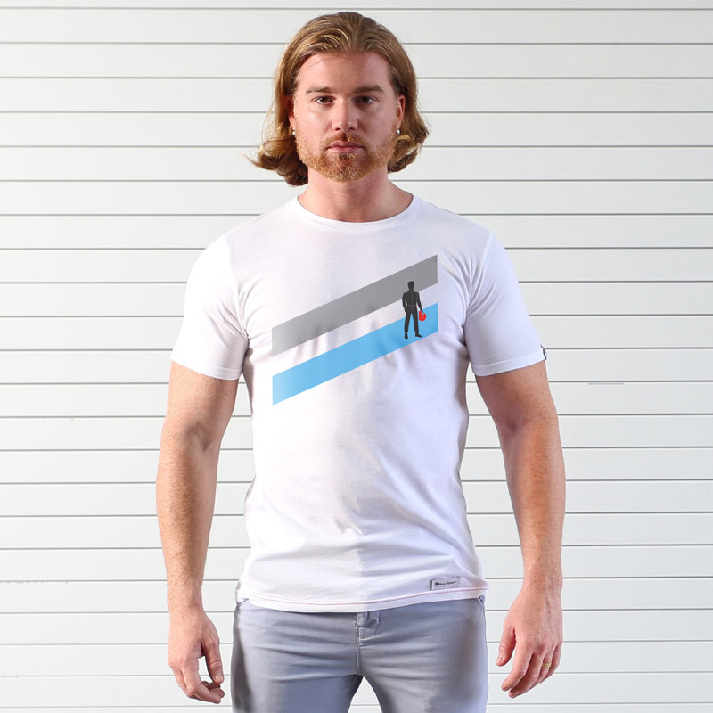 T-Shirt Racing Spirit Stripes 2 Manches Courtes - RS-TS-0006.BL.S - RS/TS/0006/020/S
