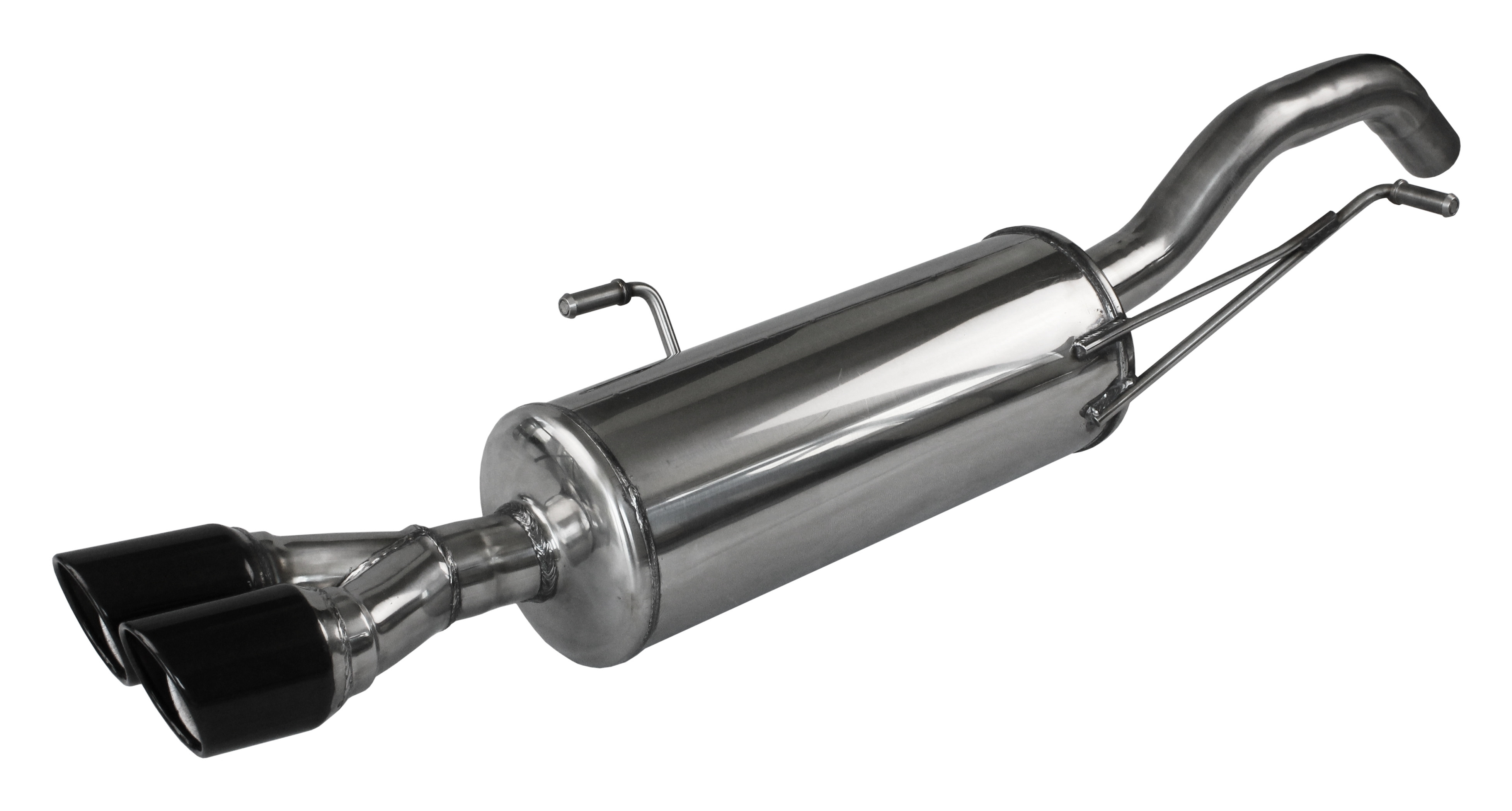 Inoxcar Rear Muffler 2X80XR Black Edition Peugeot RCZ 1.6THP After 2010 - IC-PERCZ03XR80BK - PERCZ.03.XR80 BLACK - 3661768398203