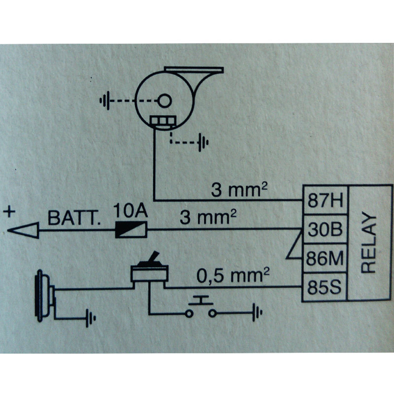 Klaxon électromagnétique Bratex 12V - EL-KLAXON - 3661768636220