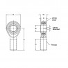 Rotule Compétition Aurora Mâle Oeil 7/16"
