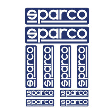 Vel van 10 Sparco stickers - 09003 - 09003 - 8033280282233
