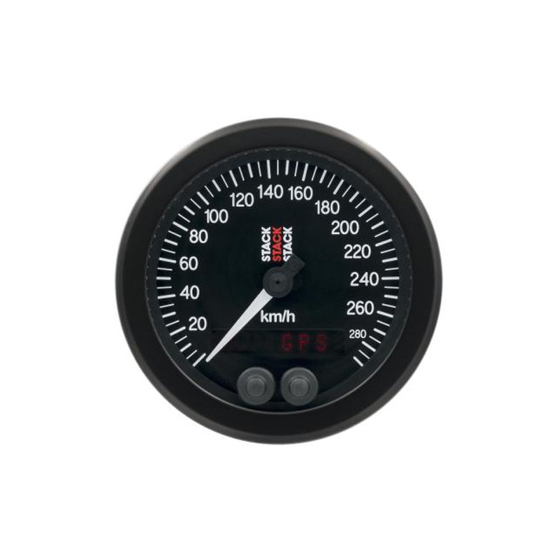 Stack GPS snelheidsmeter 0-290km/h diameter 88mm zwart - ST-3804 - ST3804 - 3661768111604