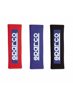 2 BLACK 01098S3 SPARCO RACING SEAT BELT 3" HARNESS PADS VELOUR RED BLUE 