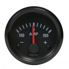 Amperometro 100A VDO VISION Fondo Nero Diametro 52mm