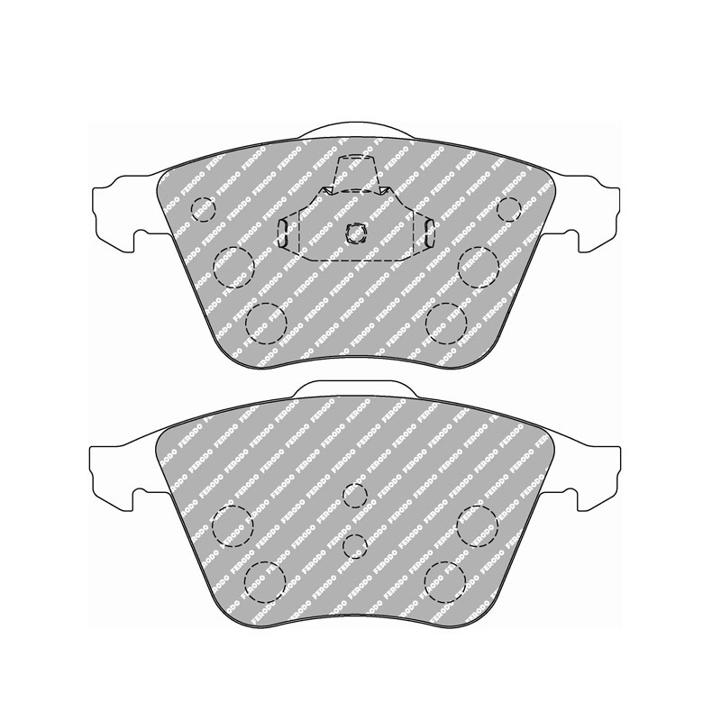 Ferodo DS2500 voorremblokken voor AUDI A3 1.2 TSI 04.10 - 08.12 remklauw ATE - F-CP4223H - FCP4223H - 3661768549742