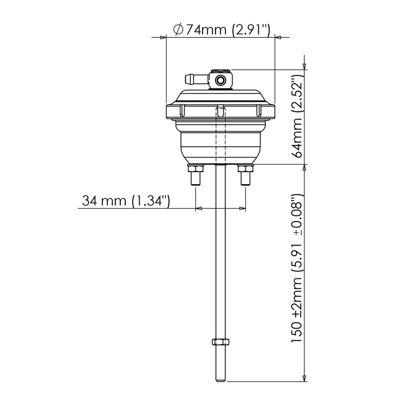 Valvola di regolazione interna Universel Turbosmart 150mm 14PSI - TSM-0681-5142 - TS-0681-5142 - 3661768834954