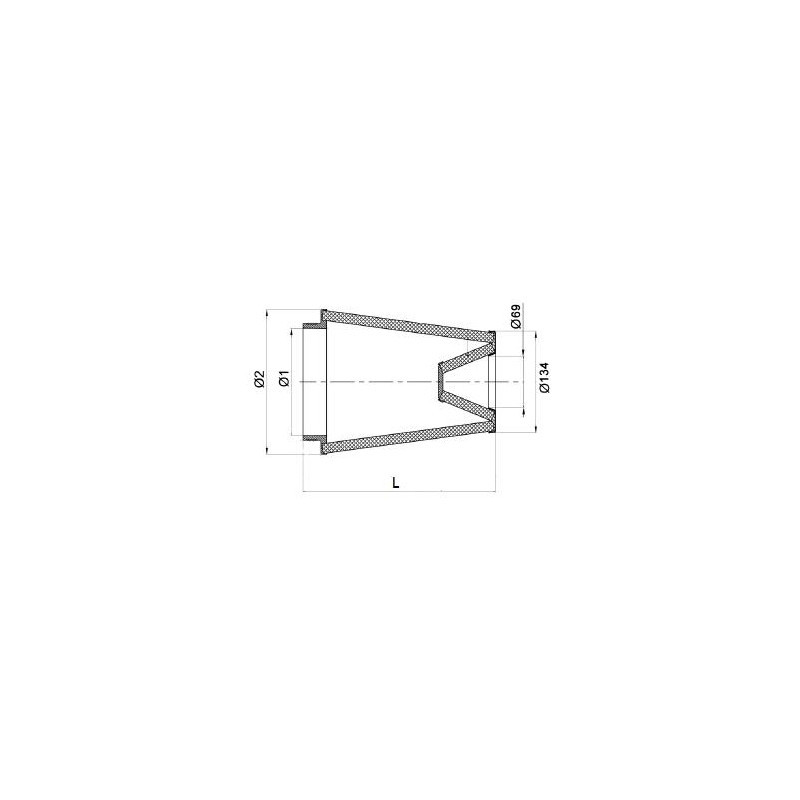 BMC Twin Air conisch filter diameter 1: 141mm 191-134/69 H2: 230mm - BMC-TW141-206P - TW141-206P