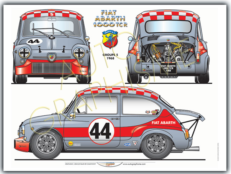 Poster ABARTH 1000 TCR - AG-AB01 - AB01 - 36617681497113