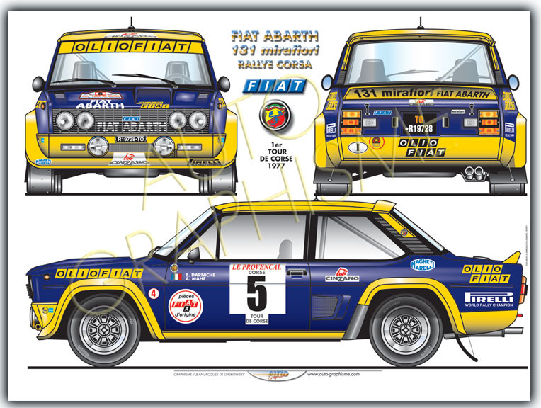 Afiş ABARTH 131 - AG-AB03 - AB03 - 36617681497133
