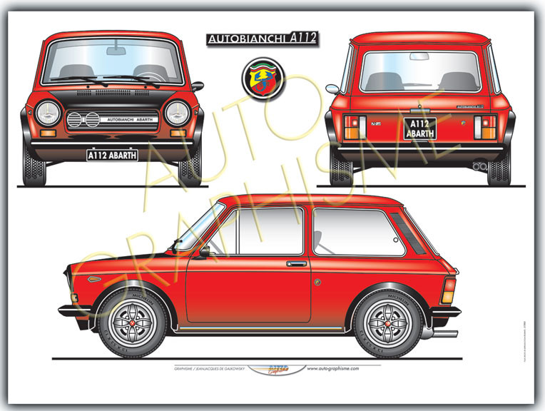 ABARTH A112 70hp S1 poster - AG-AB06 - AB06 - 36617681497163