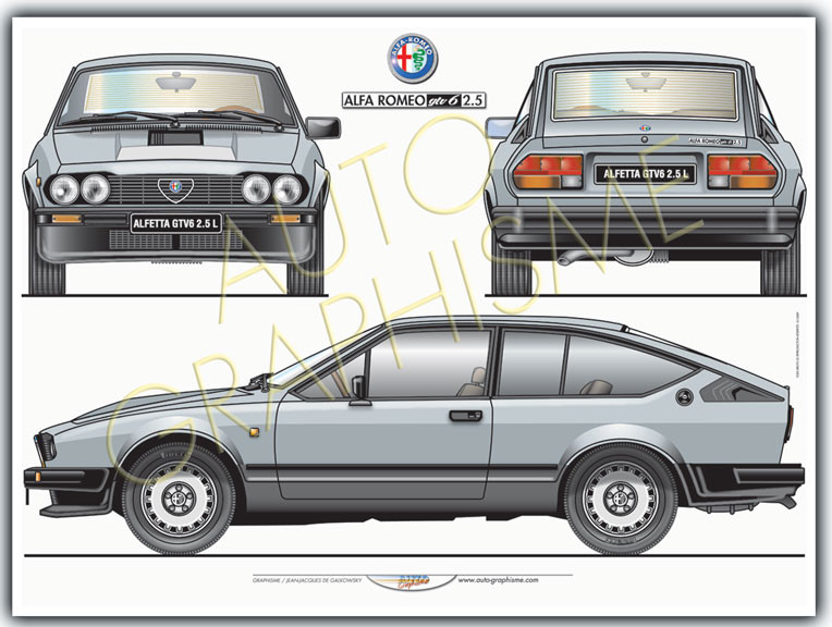 Alfa Romeo GTV6 2.5l poster - AG-ALF03 - ALF03 - 36617681497200