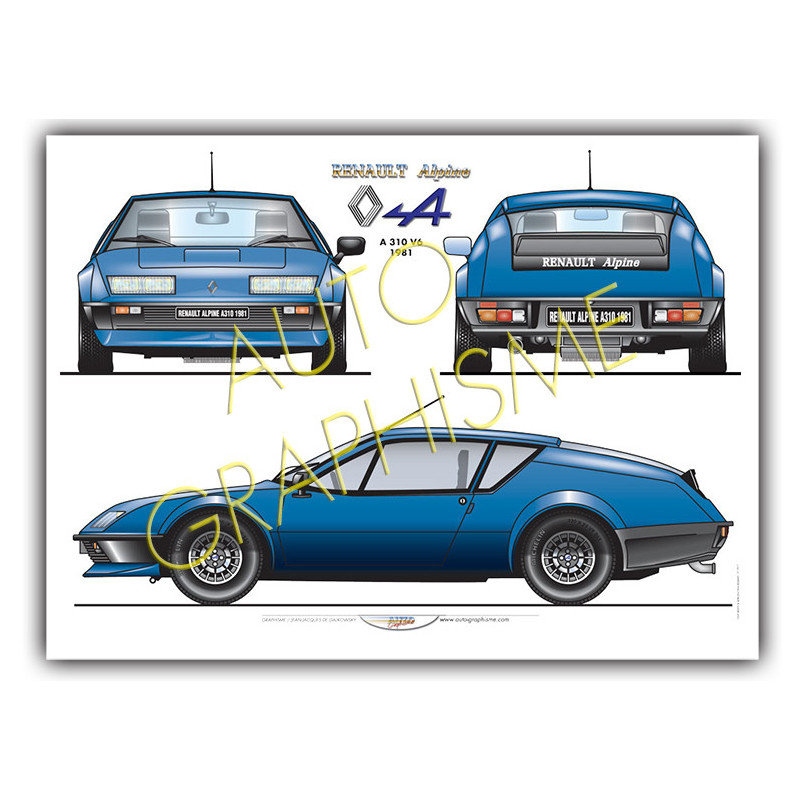ALPINE A 310 V6 Poster - AG-ALP02 - ALP02 - 36617681497220