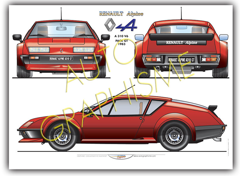 Poster Alpine A310 V6 Pack Gt - AG-ALP03 - ALP03 - 3661768834961
