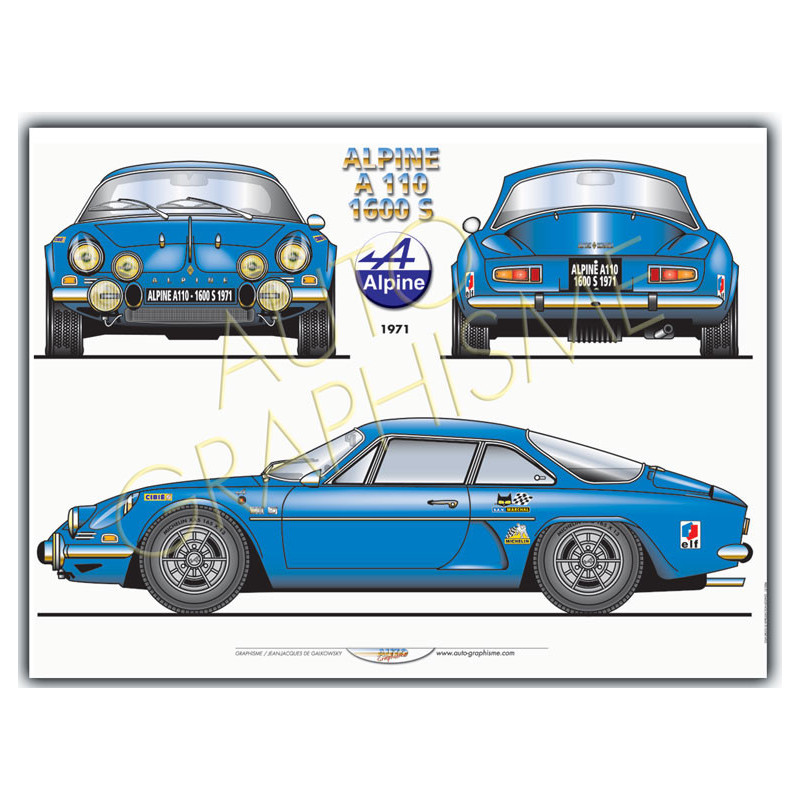Poster Alpine A110 1600 - AG-ALP04 - ALP04 - 36617681497240