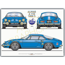 Poster Alpine A110 1600 - AG-ALP04 - ALP04 - 36617681497240