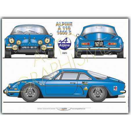 Poster Alpine A110 1600s