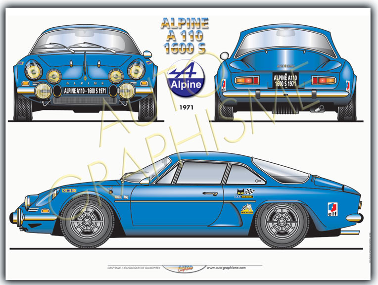 Poster Alpine A110 1600 - AG-ALP04 - ALP04 - 36617681497240