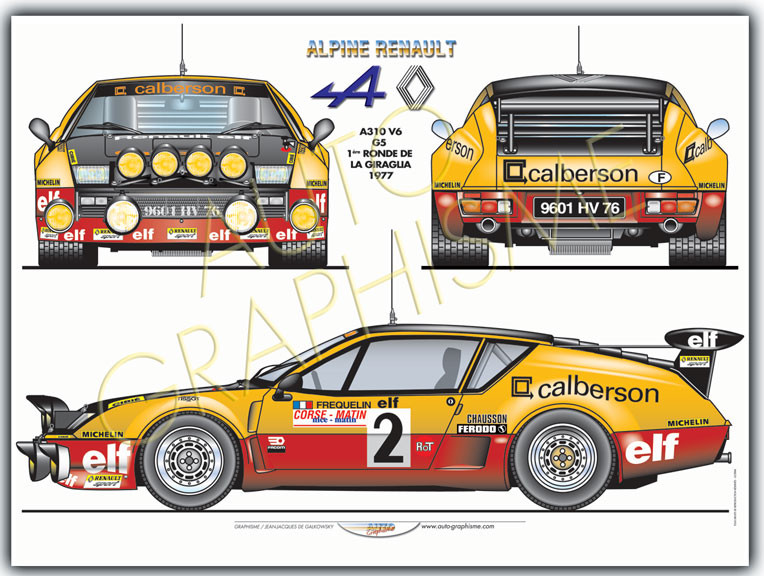 Alpine A310 Calberson poster - AG-ALP05 - ALP05 - 36617681497250