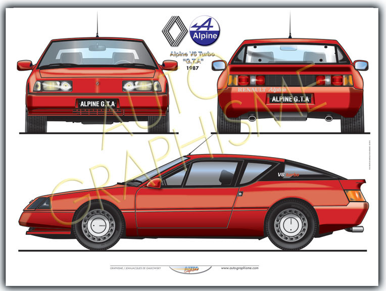 Alpine V6 Turbo GTA poster - AG-ALP06 - ALP06 - 36617681497260