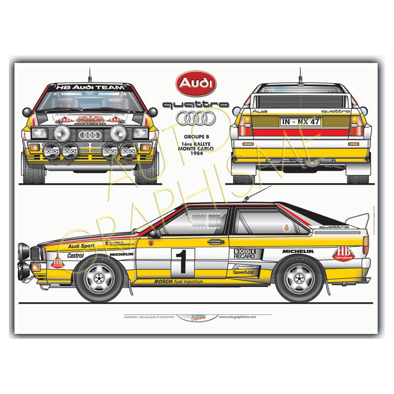 Poster Audi Quattro Groep B - AG-AU01 - AU01 - 36617681497270