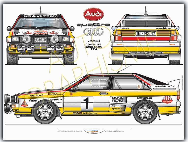 Poster Audi Quattro Gruppo B - AG-AU01 - AU01 - 36617681497270