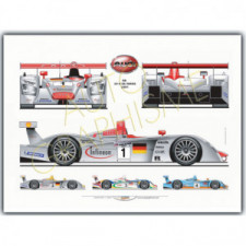 Audi R8 Le Mans 2001 poster