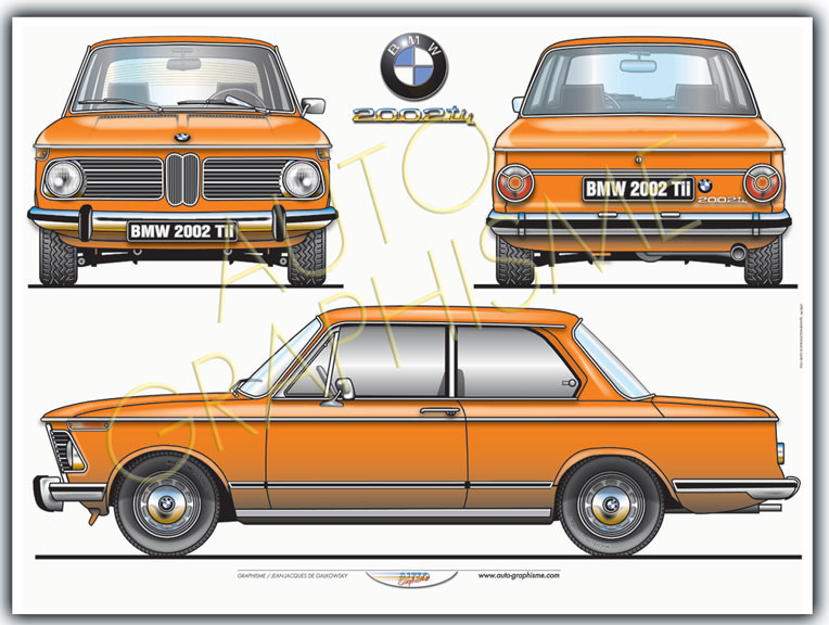 Poster BMW 2002 Tii - AG-BM01 - BM01 - 36617681497307