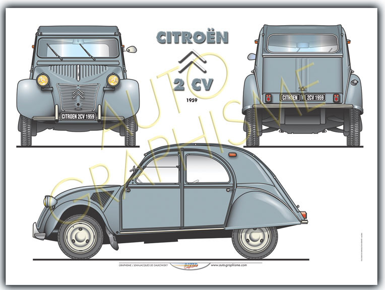 Afiș Citroën 2CV 1959 - AG-CIT01 - CIT01 - 36617681497367