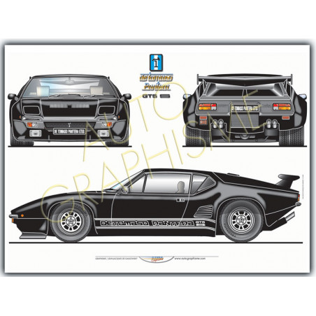 Poster De Tomaso Pantera GT5 S