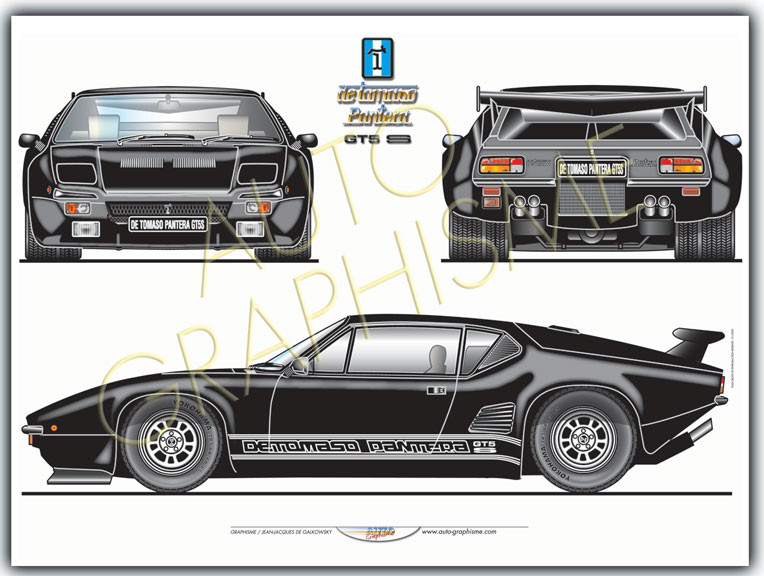 Afiş De Tomaso Pantera GT5 S - AG-DET02 - DET02 - 36617681497444