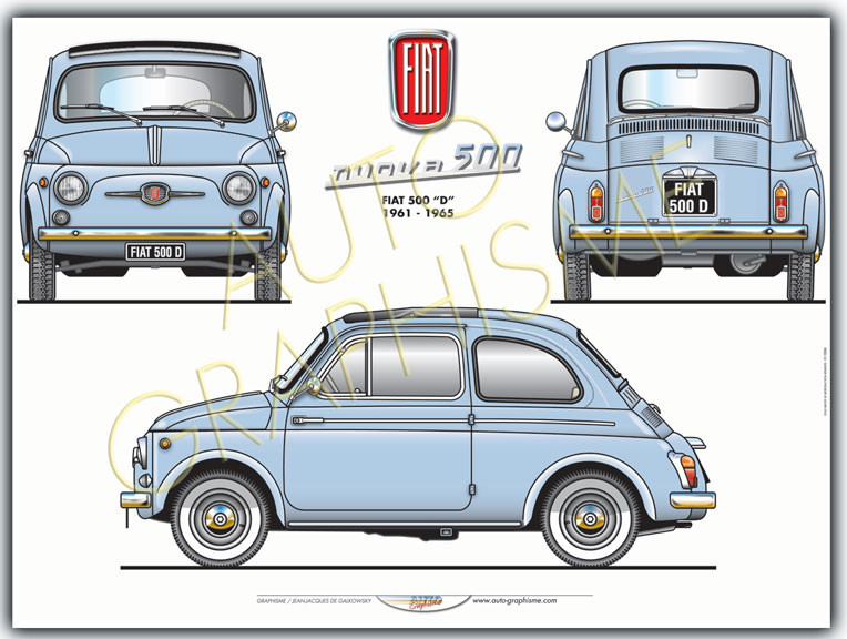 Afiș Fiat 500 D - AG-FI03 - FI03 - 36617681497484