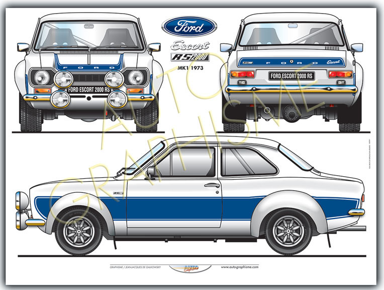 Poster Ford RS 2000 - AG-FO03 - FO03 - 36617681497511