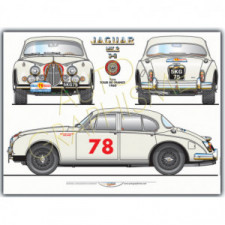 Poster Jaguar MK2 318 Tour de France Poster Jaguar MK2 318 Tour de France