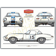 Poster Jaguar E-Type Lichtgewicht - AG-JAG04 - JAG04 - 36617681497551