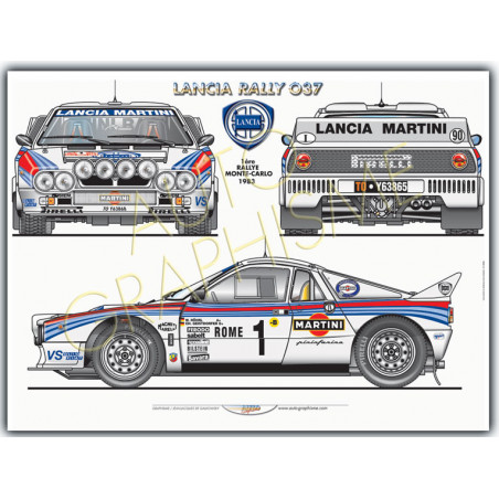 Poster Lancia 037 Gt2i
