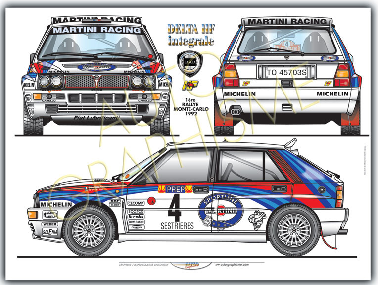 Afiş Lancia Delta Integrale Mc - AG-LA03 - LA03 - 3661768834992