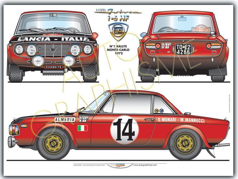 Poster Lancia Fulvia 1.6 HF - AG-LA04 - LA04 - 36617681497608