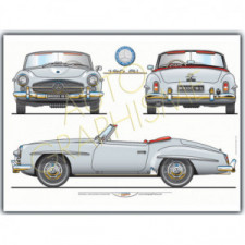 Poster Mercedes 190 SL