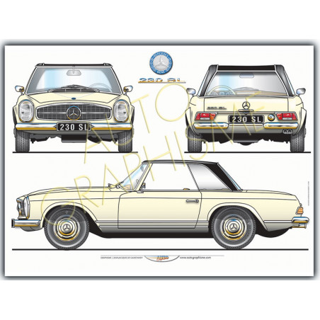 Mercedes 230 SL Pagoda poster