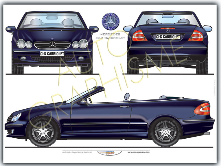 Mercedes CLK poster - AG-MER04 - MER04 - 36617681497715