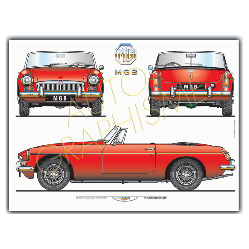 MG B Cabriolet poster - AG-MG01 - MG01 - 36617681497735