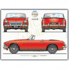 Poster MG B Cabriolet