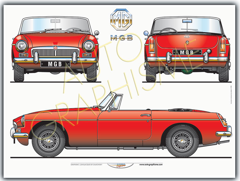 MG B Cabriolet poster - AG-MG01 - MG01 - 36617681497735
