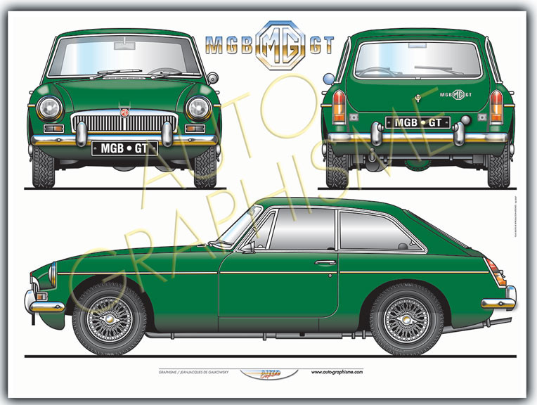 Poster MG B GT - AG-MG02 - MG02 - 36617681497745