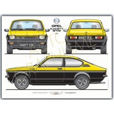 Opel Kadett GTE 1.9L poster - AG-OP01 - OP01 - 36617681497775