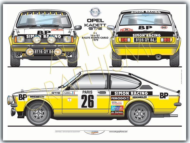 Poster Opel Kadett GT-E 2.0L Mc - AG-OP02 - OP02 - 3661768149778