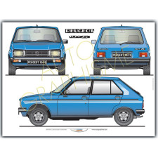 Peugeot 104 S poster - AG-PE01 - PE01 - 36617681497795